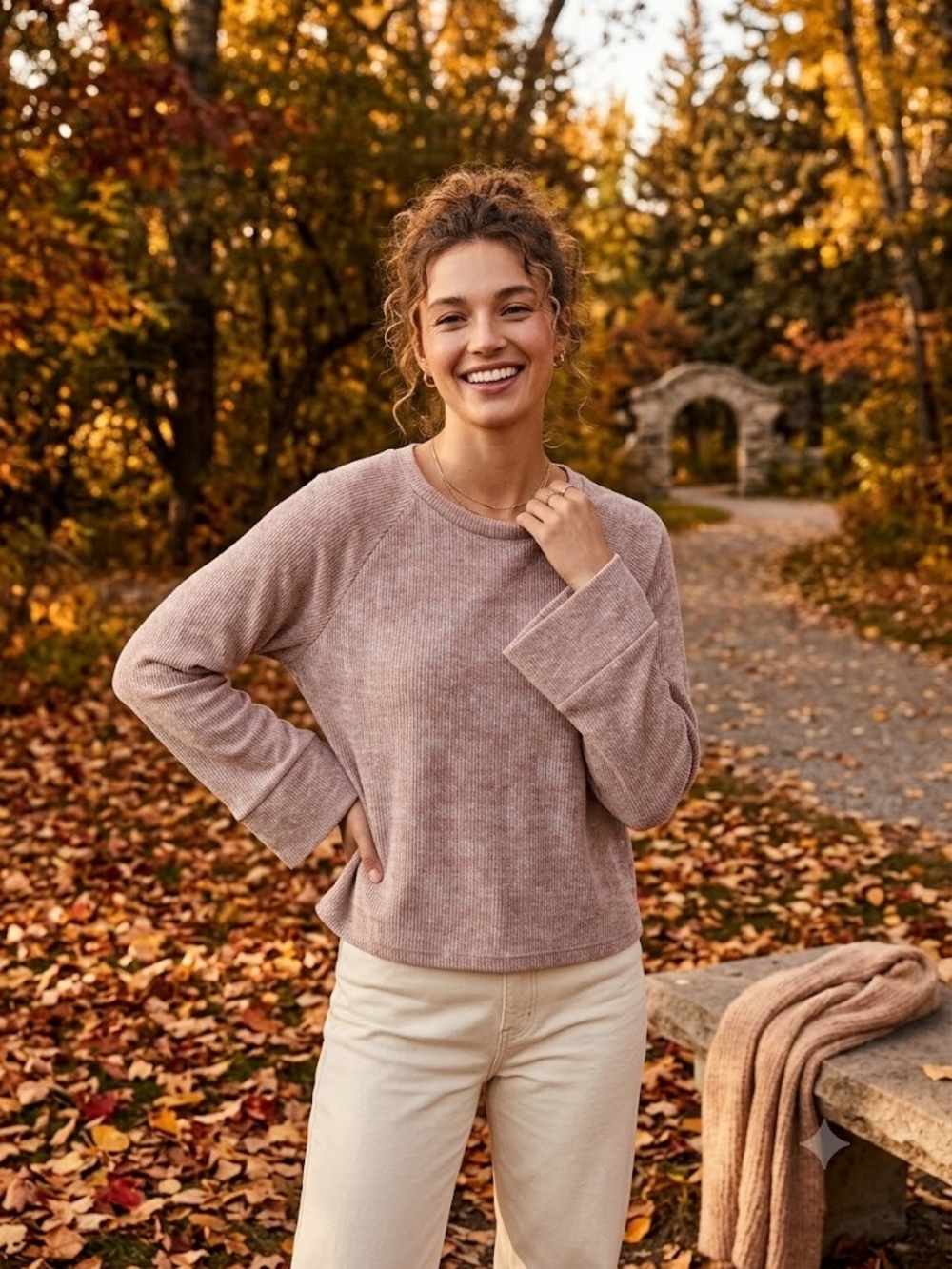 Dex Ribbed Knit Cropped Top Pink Balletcore Soft Academia Cozy Slouchy Fall